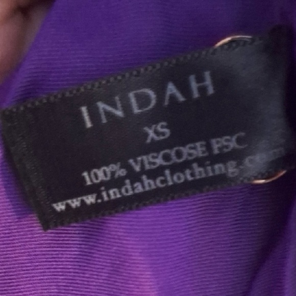 Lakeshore Indah Purple Satin Button Up Top - Picture 6 of 9